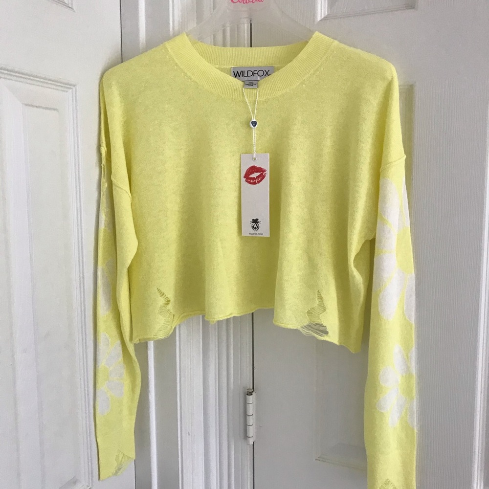 NWT wildfox daisy knit sweater XS